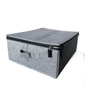 Storage Bag Heather Gray w/Double Zippers and Six Compartments (Like New)